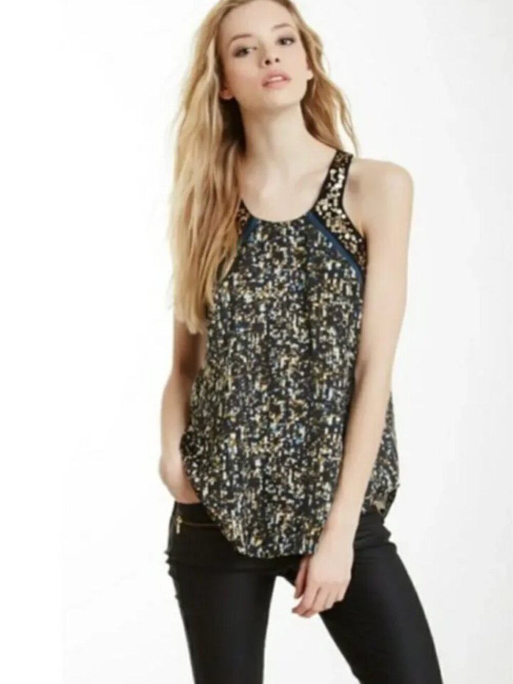 Rebecca Taylor Tank with Sequins